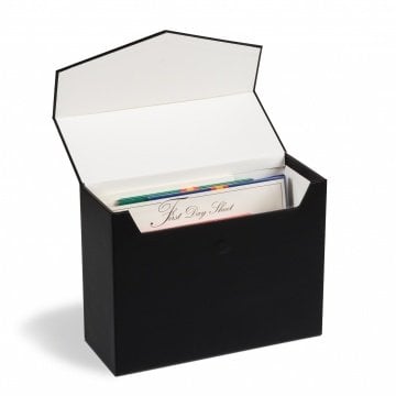 Leuchtturm LOGIK Mini Arşiv Kutusu, Siyah Boyut 220 X 168 mm (Kartpostal, FDC, Kağıt Para, Zarf, Mektup ve Biletler için)