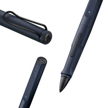 LAMY Safari Note+, iPad Tablet Kalemi, Çelik Siyah (Mavi Tonlu)