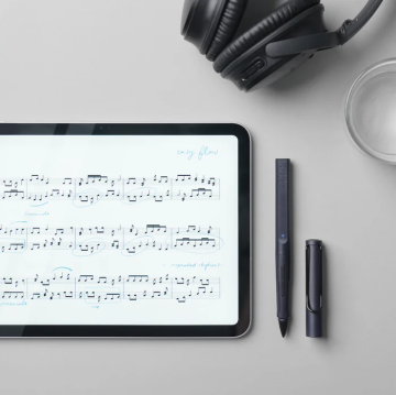LAMY Safari Note+, iPad Tablet Kalemi, Çelik Siyah (Mavi Tonlu)