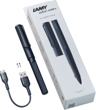 LAMY Safari Note+, iPad Tablet Kalemi, Çelik Siyah (Mavi Tonlu)