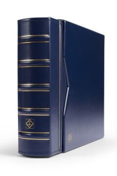 Leuchtturm Kartpostal Albümü, FDC, Kartpostal ve Zarflar için 200 Adet Kapasiteli Geniş Format, Kasetli Lacivert Kapak (Cep Boyutları : 243x133 mm)