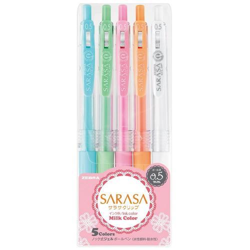 ZEBRA Sarasa Jel Roller Kalem Pastel Tonları 0.5 mm 5'li Blister