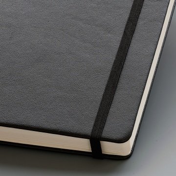 Leuchtturm1917 Not Defteri Cep Boy (A6), Deri Kapak Siyah - Noktalı