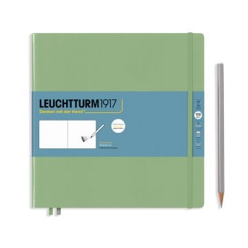 Leuchtturm1917 Sketchbook - Eskiz Defteri Kare Boy (225x225mm), Sert Kapak 112 Beyaz Sayfa (150gr), Ada Çayı