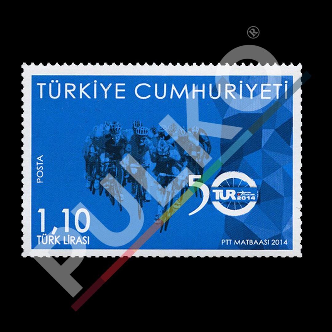 50. Cumhurbaşkanlığı Türkiye Bisiklet Turu (27 Nisan 2014) - Türkiye Cumhuriyeti Pul Koleksiyonu
