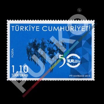 50. Cumhurbaşkanlığı Türkiye Bisiklet Turu (27 Nisan 2014) - Türkiye Cumhuriyeti Pul Koleksiyonu