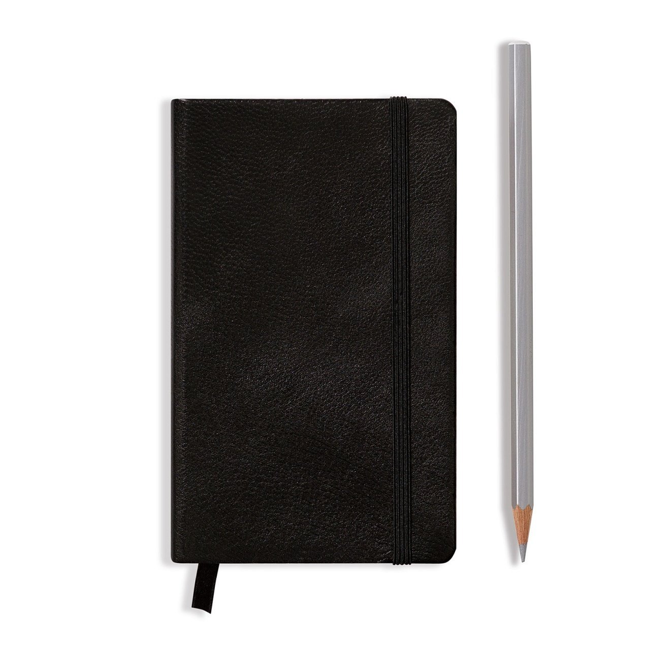 Leuchtturm1917 Not Defteri Cep Boy (A6), Deri Kapak Siyah - Noktalı