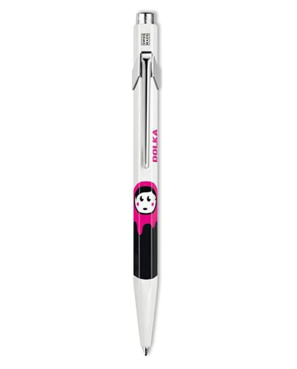 Caran d'Ache 849 DOLKA Özel Seri Üretim Tükenmez Kalem, (Mavi Refil), Pembe