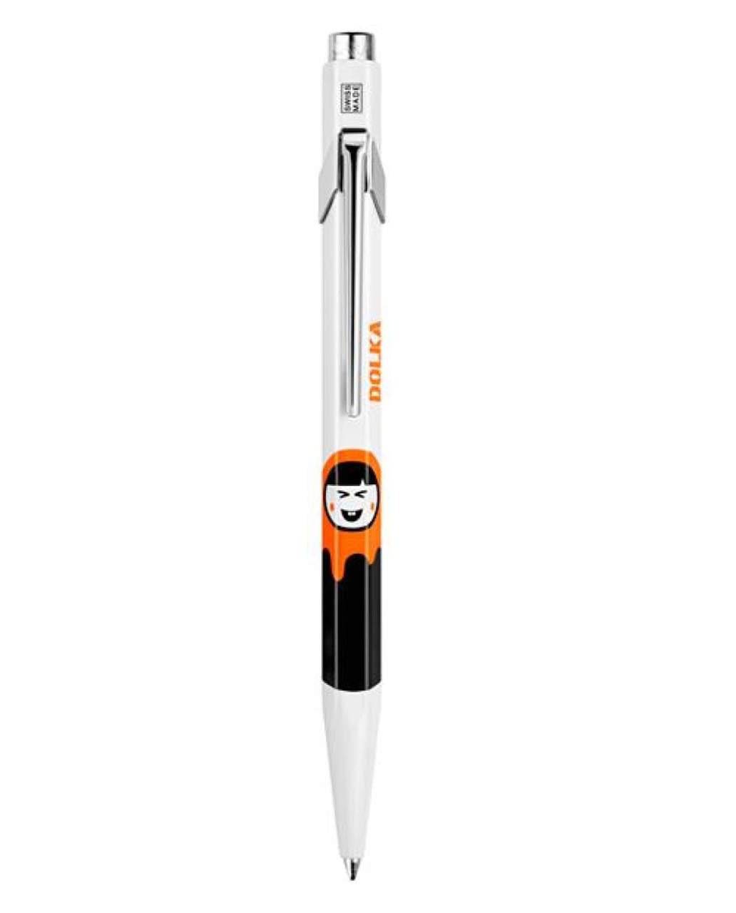 Caran d'Ache 849 DOLKA Özel Seri Üretim Tükenmez Kalem, (Mavi Refil), Turuncu