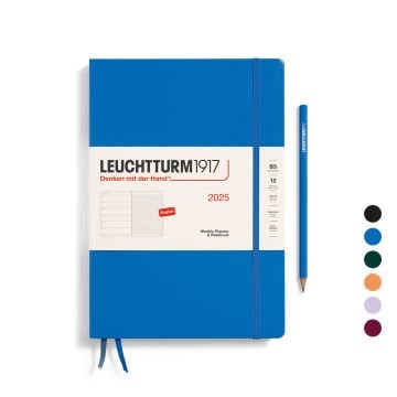 Leuchtturm1917 Tablet Boy (B5) 12 Aylık Ajanda ve Not Defteri 2025 Sert Kapak, İngilizce,
