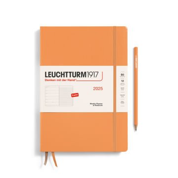 Leuchtturm1917 Tablet Boy (B5) 12 Aylık Ajanda ve Not Defteri 2025 Sert Kapak, İngilizce, Kayısı