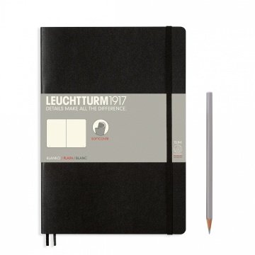 Leuchtturm1917 Not Defteri Tablet Boy (B5), Yumuşak Kapak, 123 Numaralandırılmış Sayfa, Düz - Siyah