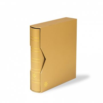 Leuchtturm OPTIMA Klasik 100. Yıl Özel Metalik Renk Serisi, Kasetli Klasör (245x270x55mm) (Pul, Madeni Para, Kağıt Para, Zarf, Efemera Koleksiyonlarınız için idealdir) Altın