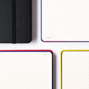 Leuchtturm1917 Bauhaus Serisi Not Defteri, Orta Boy (A5), Sert Kapak, 251 Numaralandırılmış Noktalı Sayfa,