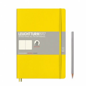 Leuchtturm1917 Not Defteri Tablet Boy (B5), Yumuşak Kapak, 123 Numaralandırılmış Sayfa, Noktalı - Limon Sarı