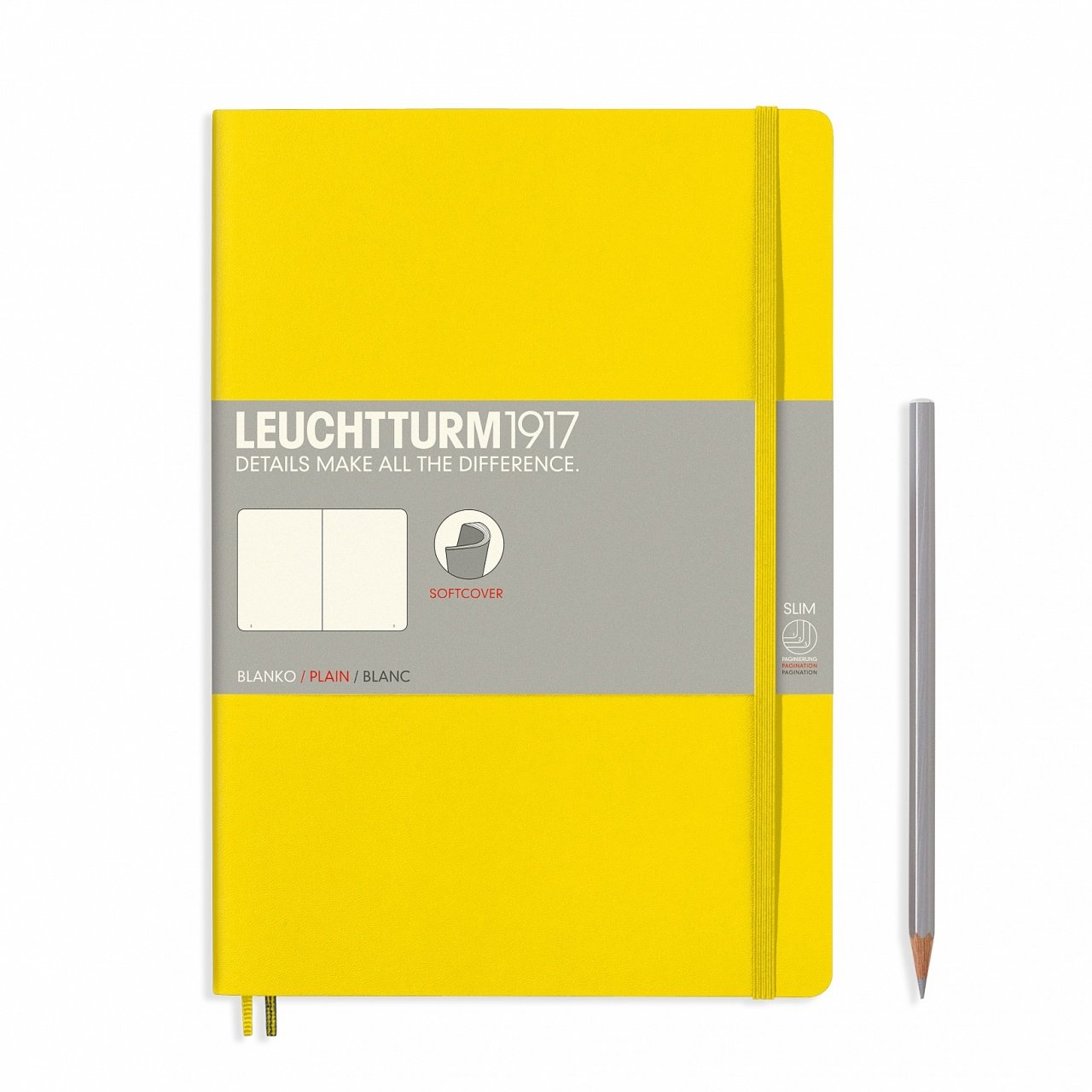 Leuchtturm1917 Not Defteri Tablet Boy (B5), Yumuşak Kapak, 123 Numaralandırılmış Sayfa, Düz - Limon Sarı