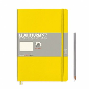 Leuchtturm1917 Not Defteri Tablet Boy (B5), Yumuşak Kapak, 123 Numaralandırılmış Sayfa, Düz - Limon Sarı