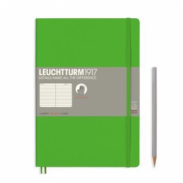 Leuchtturm1917 Not Defteri Tablet Boy (B5), Yumuşak Kapak, 123 Numaralandırılmış Sayfa, Çizgili - Taze Yeşil