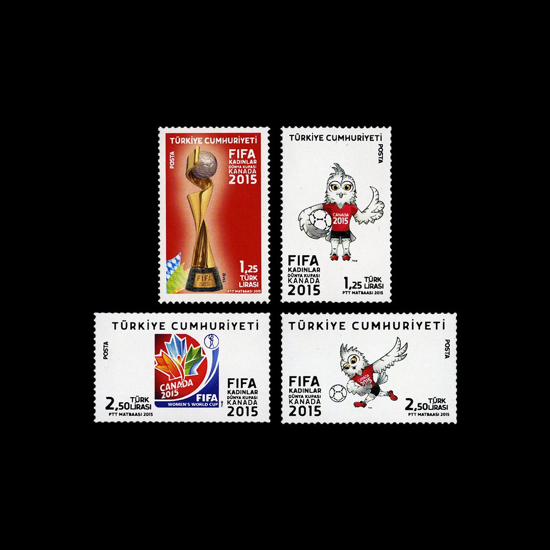 FIFA Kadınlar Dünya Kupası Kanada (6 Haziran 2015) - Türkiye Cumhuriyeti Pul Koleksiyonu