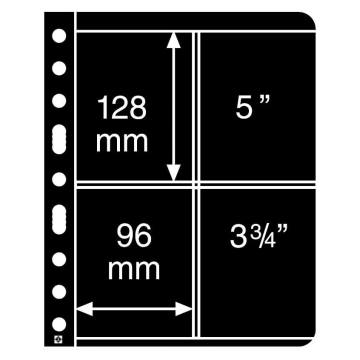 Leuchtturm VARIO C(Şeffaf) ve S(Siyah) Yapraklar ve ZWL Siyah Ara Seperatör (5'lik Paket), 2ST ( 128 x 96 mm) Siyah