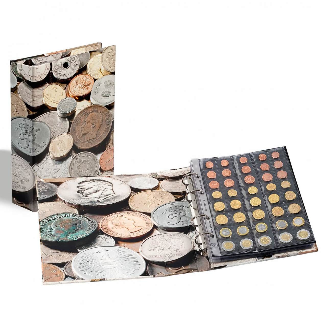 Leuchtturm Optima COINS Desenli Madeni Para Klasörü, 5 Adet Yaprak Dahil