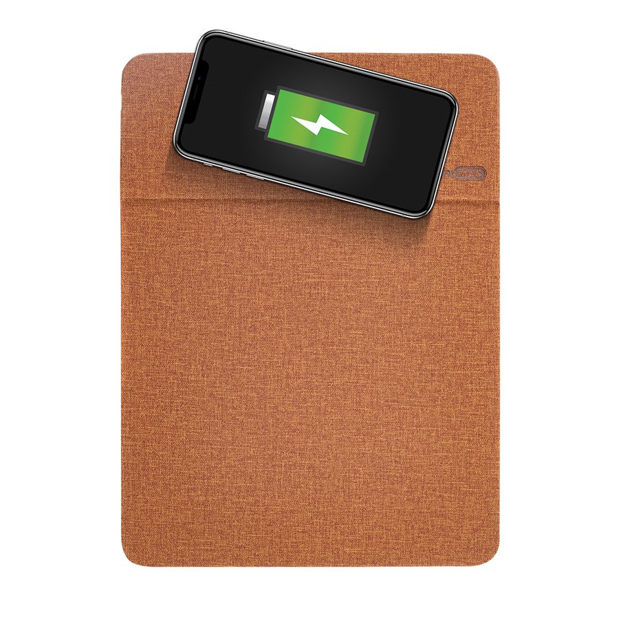 MAS 6614 Mouse Pad (Kablosuz Telefon Şarj Etme Özelliği) Kahverengi
