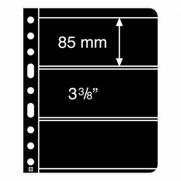 Leuchtturm VARIO C(Şeffaf) ve S(Siyah) Yapraklar ve ZWL Siyah Ara Seperatör (5'lik Paket), 3S (195 x 85 mm) Siyah