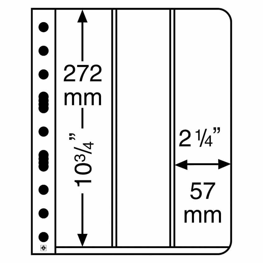 Leuchtturm VARIO C(Şeffaf) ve S(Siyah) Yapraklar ve ZWL Siyah Ara Seperatör (5'lik Paket), 3VC (57 x 272 mm) Şeffaf