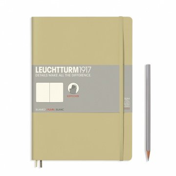Leuchtturm1917 Not Defteri Tablet Boy (B5), Yumuşak Kapak, 123 Numaralandırılmış Sayfa, Düz - Kum Gri