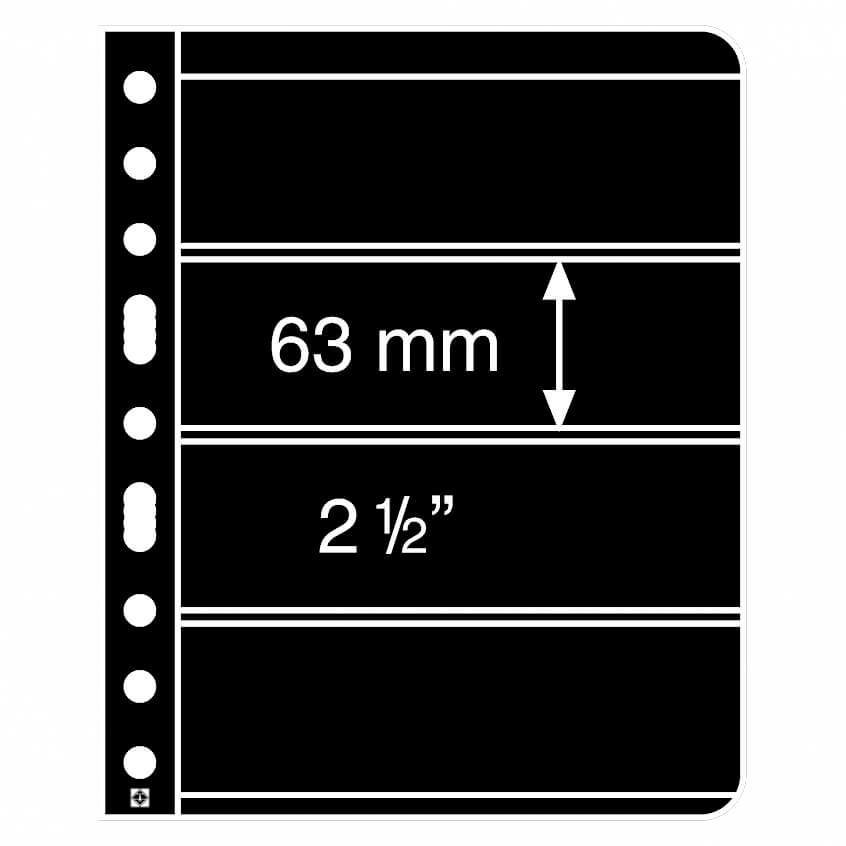 Leuchtturm VARIO C(Şeffaf) ve S(Siyah) Yapraklar ve ZWL Siyah Ara Seperatör (5'lik Paket), 4S (195 x 63 mm) Siyah