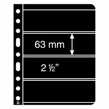 Leuchtturm VARIO C(Şeffaf) ve S(Siyah) Yapraklar ve ZWL Siyah Ara Seperatör (5'lik Paket), 4S (195 x 63 mm) Siyah