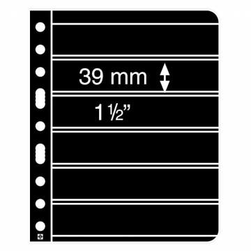 Leuchtturm VARIO C(Şeffaf) ve S(Siyah) Yapraklar ve ZWL Siyah Ara Seperatör (5'lik Paket), 6S (195 x 39 mm) Siyah