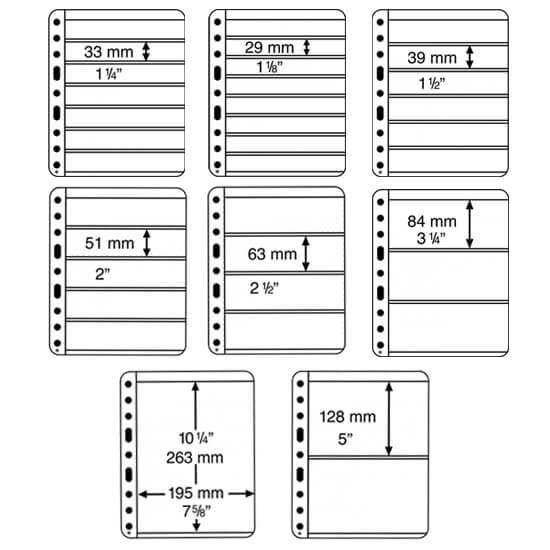 Leuchtturm VARIO  Plus Ekstra Sert Yaprak, Siyah Zemin (5'lik Paket),