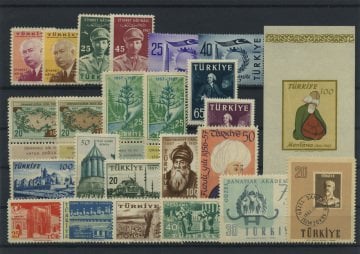 Türkiye Cumhuriyeti Pul Koleksiyonu - 1957 Yıl Seti