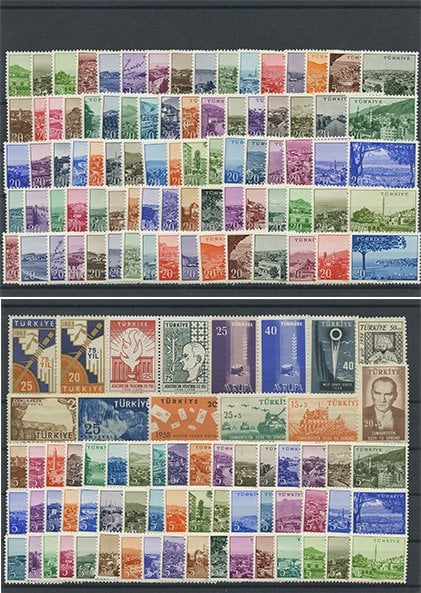 Türkiye Cumhuriyeti Pul Koleksiyonu - 1958 Yıl Seti