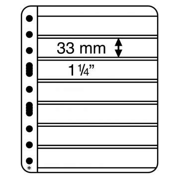 Leuchtturm VARIO  Plus Ekstra Sert Yaprak, Siyah Zemin (5'lik Paket), 7S (195 x 33 mm)
