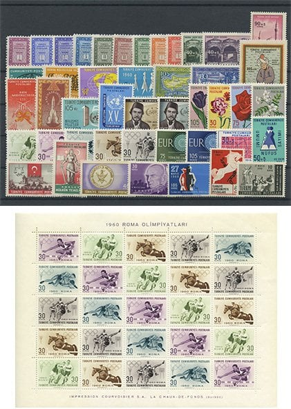 Türkiye Cumhuriyeti Pul Koleksiyonu - 1960 Yıl Seti