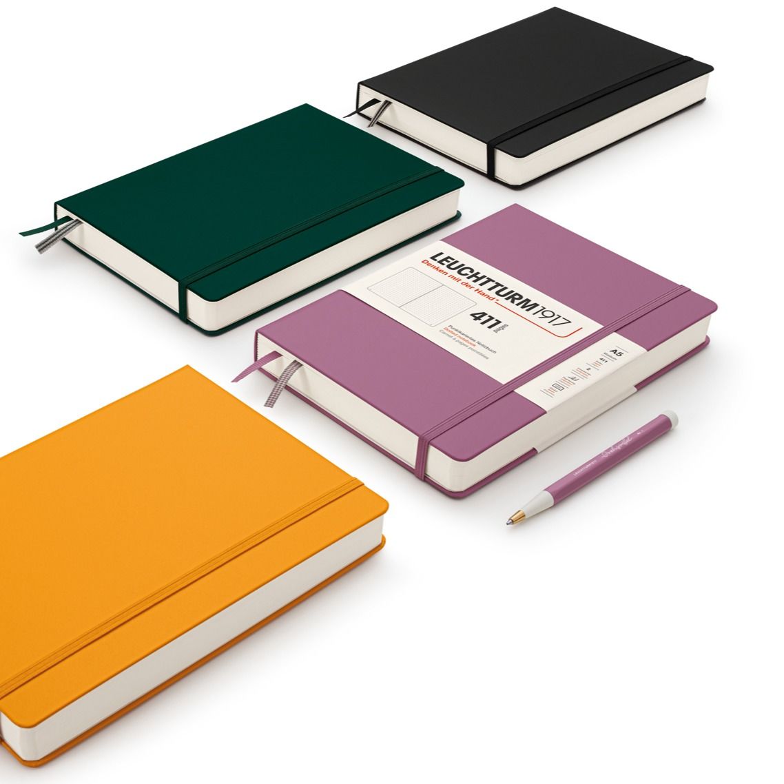 Leuchtturm1917 Not Defteri Orta Boy (A5), Sert Kapak, 411 Numaralandırılmış Sayfa,