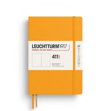 Leuchtturm1917 Not Defteri Orta Boy (A5), Sert Kapak, 411 Numaralandırılmış Sayfa, Gündoğumu Sarı - Düz