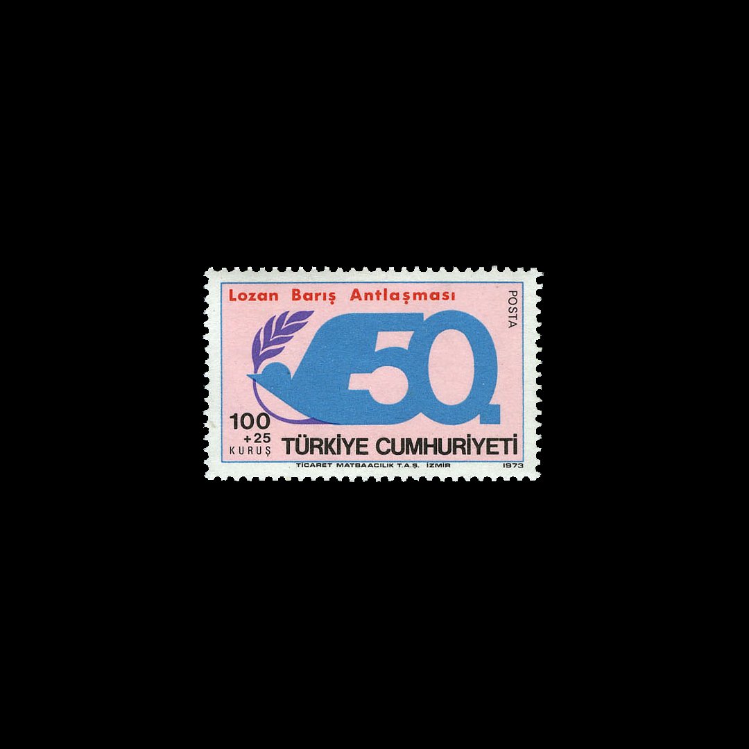 The 50th Anniversary of the Lausanne Peace Treaty (July 24, 1973) - Republic of Turkey Stamp Collection