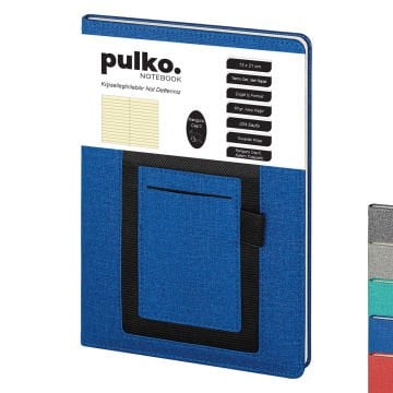 PULKO Notebook Kanguru Not Defteri, (15x21cm), Termo Deri, Sert Kapak, 224 Sayfa, Çizgili, Telefon Cebli Ve Kalem Tutacaklı, 003,
