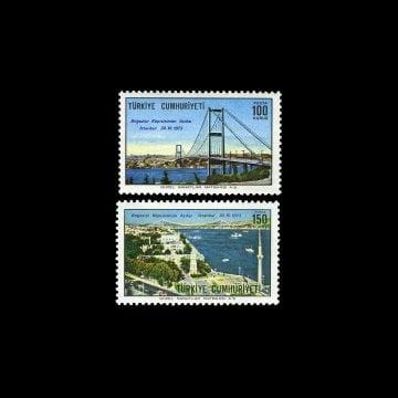 Inauguration du pont du Bosphore (30 octobre 1973) - Collection de timbres de la République de Turquie