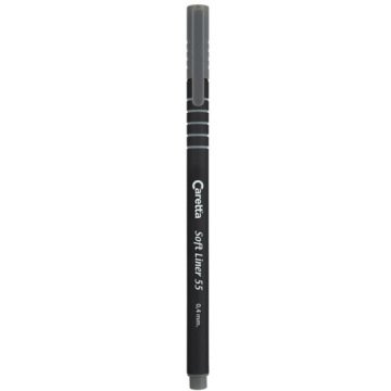 CARETTA 55 Soft Liner Keçeli Kalem, Gri