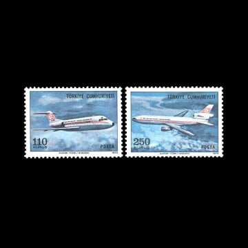 Timbres aériens continus (11 décembre 1973) - Collection de timbres de la République de Turquie