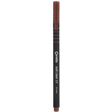CARETTA 55 Soft Liner Keçeli Kalem, Kahverengi
