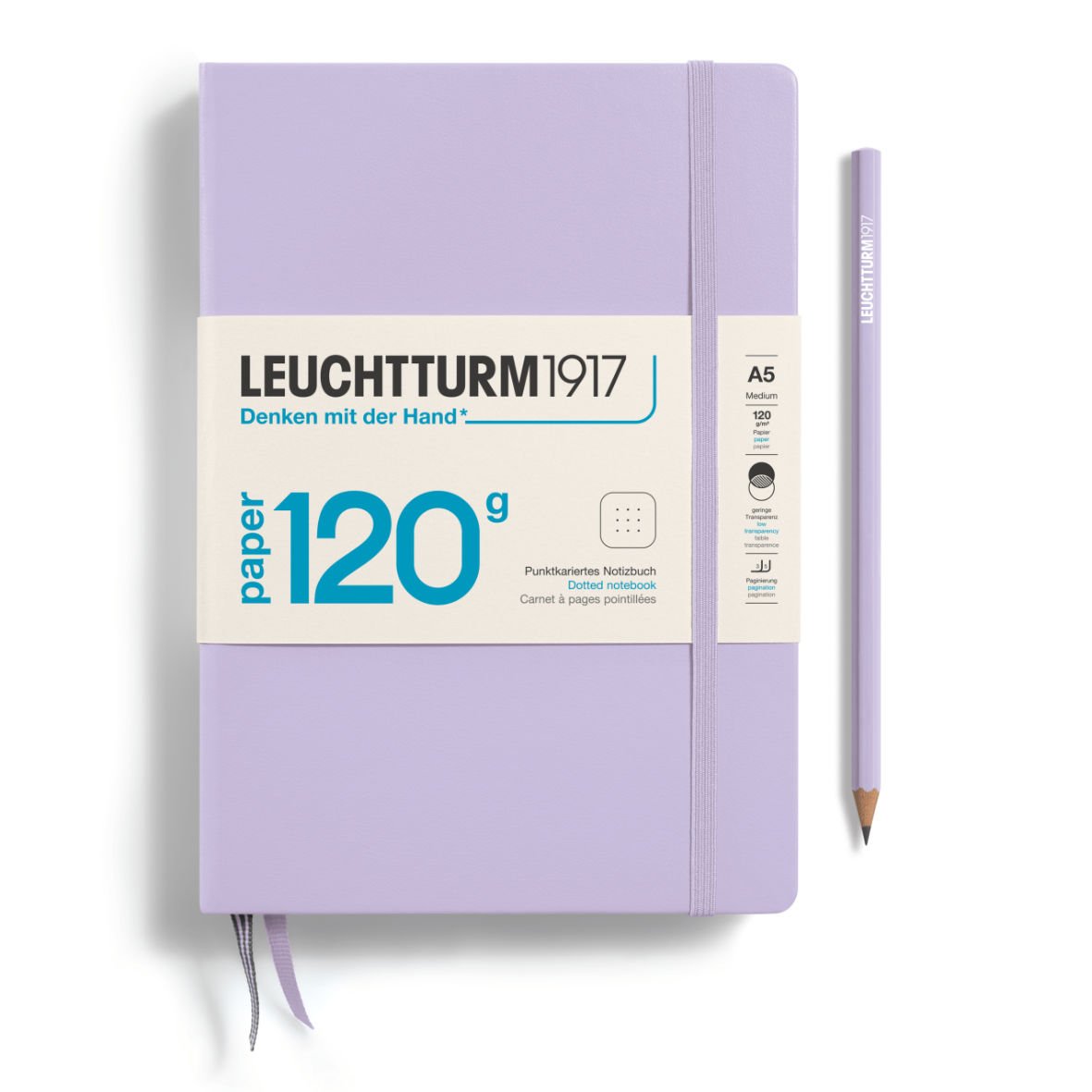 Leuchtturm1917 Not Defteri Orta Boy (A5), Edition 120G, Leylak - Noktalı