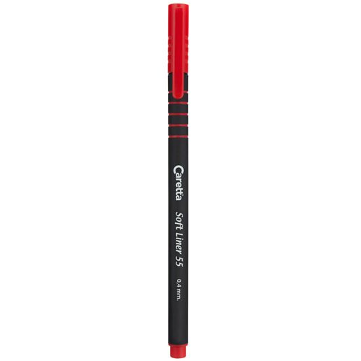 CARETTA 55 Soft Liner Keçeli Kalem, Kırmızı