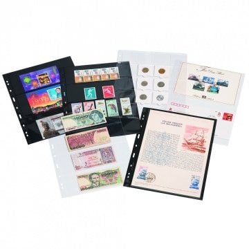Leuchtturm GRANDE Kağıt Para, Zarf, Efemera İçin Yapraklar, ZWL Siyah Ara Seperatör