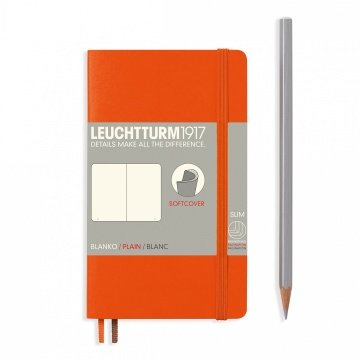 Leuchtturm1917 Not Defteri Cep Boy (A6), Yumuşak Kapak, 121 Numaralandırılmış Sayfa, Düz - Turuncu