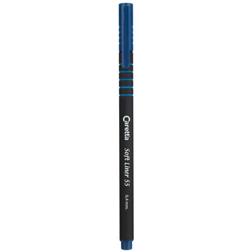 CARETTA 55 Soft Liner Keçeli Kalem, Mavi - Siyah
